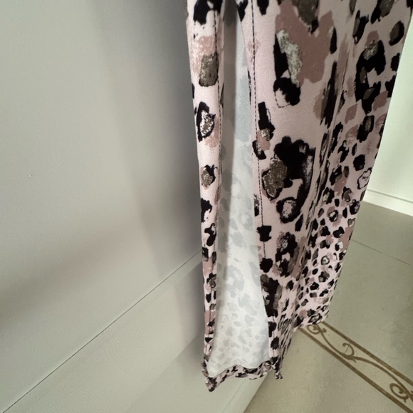 Designer Mason Grey Beautifully Styled Super Soft Pink/ Grey Print Robe SZ M - Picture 5 of 6